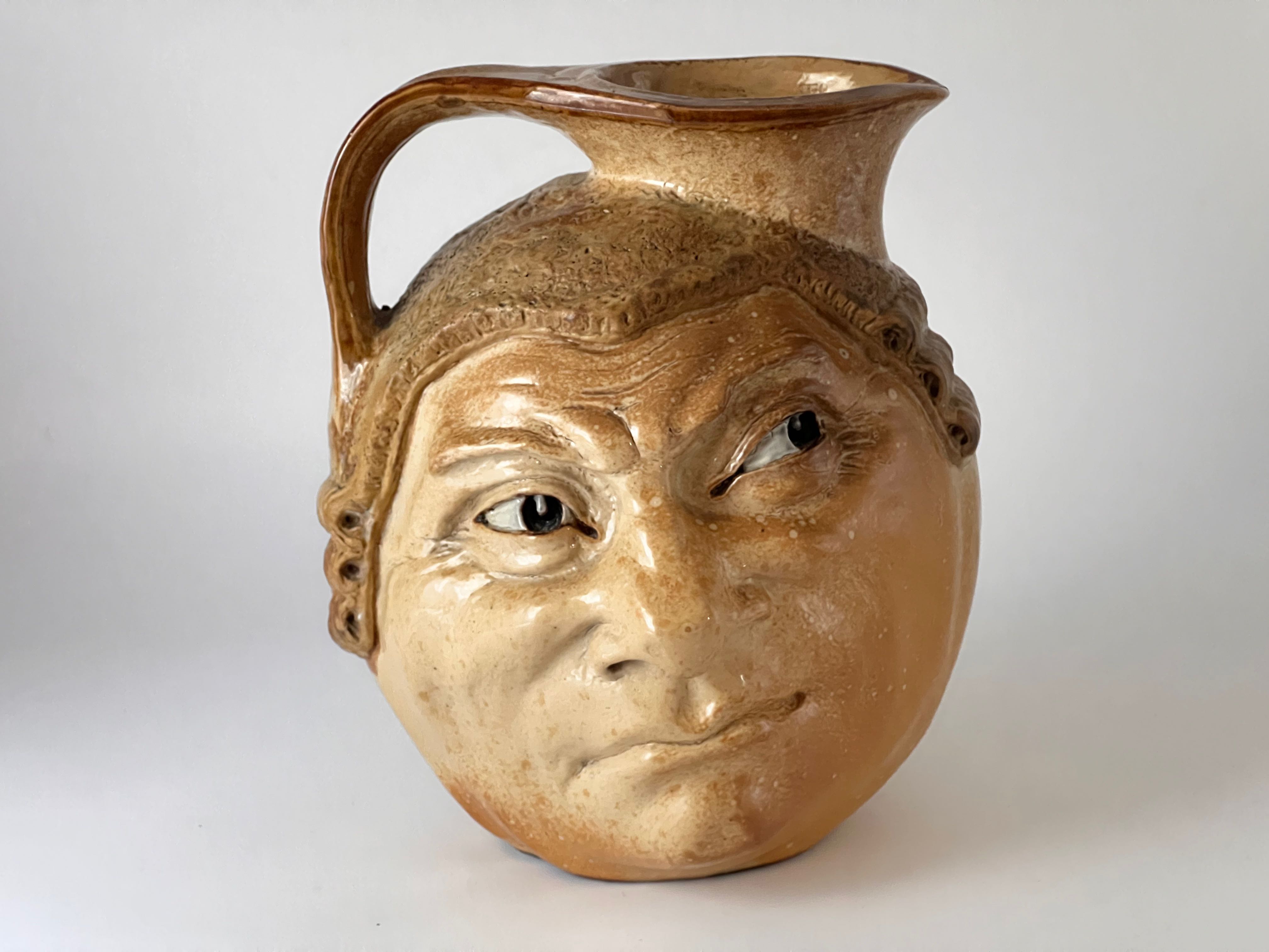 Robert Wallace Martin for Martin brothers - Barrister Face Jug Circa 1910